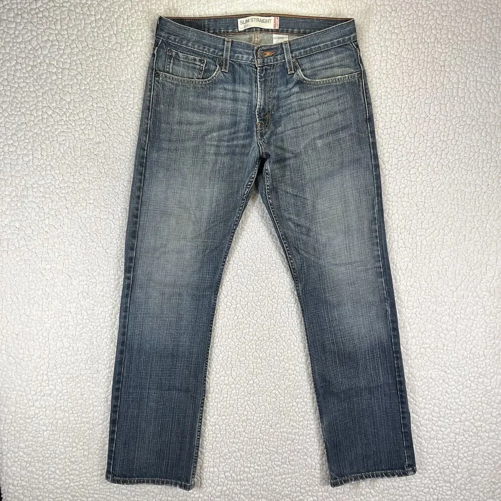 Levi’s 514 Jeans Men’s Size‎ 32x32 Blue Slim Straight Y2K Grunge Streetwear